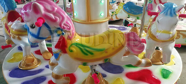 FRP small size carousel horse ride