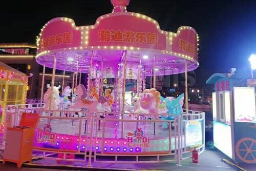 16 people merry go round ride in the mall