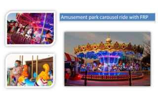 Dinis amusement park carousel ride with FRP