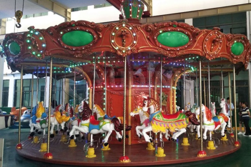 vintage merry go round ride for park