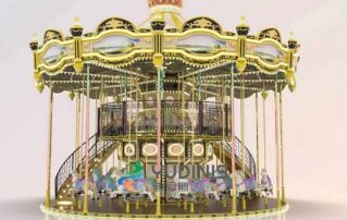 38 seats double decker carousel carnival ride for sale