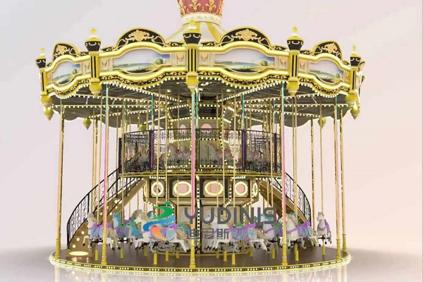 38 seats double decker carousel carnival ride for sale