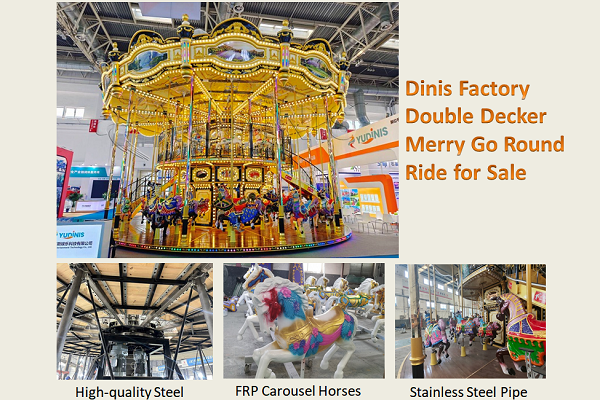 Dinis Double Deck carousel for sale with reliable quality