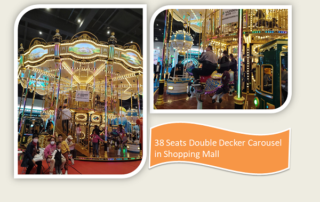 shopping mall 38 seats Double Decker carousel ride for sale